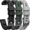 CZKE 20mm Women Strap for Garmin Fenix 7S/Fenix 7S Solar/Fenix 7S Sapphire Solar/Fenix 6S/Fenix 6S Pro/Fenix 5S/Fenix 5S Plus (3-Pack) (Color : Black/Blackish Green/Gray) view 1