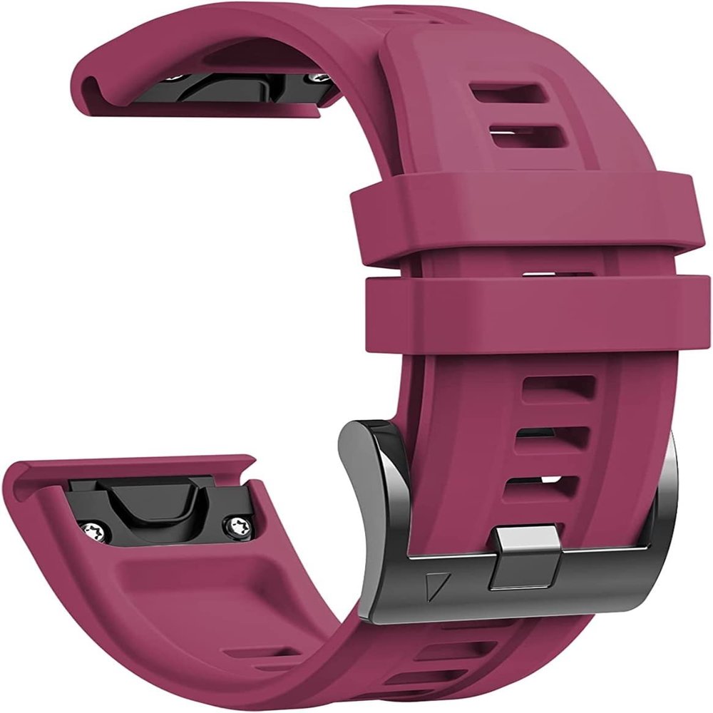 CZKE 22mm Strap For Garmin Fenix 7/Fenix 7 Solar/Fenix 7 Sapphire Solar/Fenix 6 GPS/Fenix 6 Pro GPS/Fenix 6 Sapphire GPS/Fenix 5/Fenix 5 Plus (Color : Sangria)