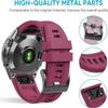 CZKE 22mm Strap For Garmin Fenix 7/Fenix 7 Solar/Fenix 7 Sapphire Solar/Fenix 6 GPS/Fenix 6 Pro GPS/Fenix 6 Sapphire GPS/Fenix 5/Fenix 5 Plus (Color : Sangria) view 4