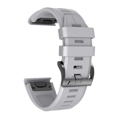 BCMCBV 26 22mm Silicone Watchband for Garmin Fenix 6X 6Pro Watch Quick Release Easy fit Wrist Band Strap For Fenix 5X 5Plus Accessories (Color : Grey, Size : 26mm Fenix 5X 5XPlus)