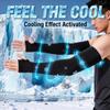 JUSDIQIR Sun Protection Arm Sleeves With Thumb Holes for Men Women, Cooling Compression UV Arm Cover, Outdoor Sports Sleeve (Black 1 pair) view 2