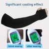JUSDIQIR Sun Protection Arm Sleeves With Thumb Holes for Men Women, Cooling Compression UV Arm Cover, Outdoor Sports Sleeve (Black 1 pair) view 3