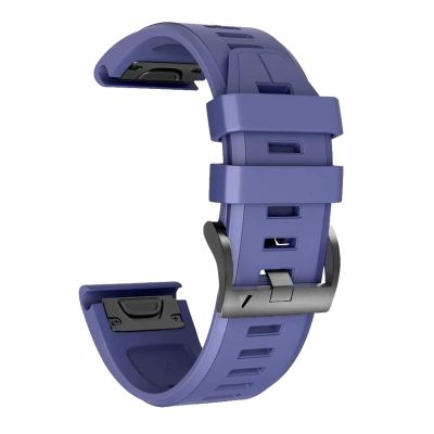 BCMCBV 26 22mm Silicone Watchband for Garmin Fenix 6X 6Pro Watch Quick Release Easy fit Wrist Band Strap For Fenix 5X 5Plus Accessories (Color : Dark blue, Size : 26mm Fenix 5X 5XPlus)