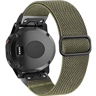 AXTI 22mm 26mm Nylon Quick Release Watchband Strap for Garmin Fenix 6 6X Pro Fenix 5 5X plus 3 3HR Forerunner 935 945 D2 Bravo Watch (Color : Army Green, Size : 26mm Fenix 6X 6XPro)