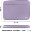 15.6 inch Laptop Sleeve Case, Shockproof Protective Notebook Case with Accessory Pocket, Briefcase Carrying Laptop Sleeve for 15.6" HP, ASUS, Dell, Lenovo, Acer -Lilac Colour view 3