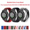 BUDAY 22 26mm Quickfit Watch Strap For Garmin Fenix 7 7X 6 6X Pro 5X 5 Plus 3HR 935 945 S60 MK1 Braided Solo Loop Nylon Watch Wrist band (Color : Pink White, Size : Fenix 6 5-165mm) view 2