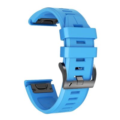 BCMCBV 26 22mm Silicone Watchband for Garmin Fenix 6X 6Pro Watch Quick Release Easy fit Wrist Band Strap For Fenix 5X 5Plus Accessories (Color : Sky Blue, Size : 22mm Fenix 6 6Pro)