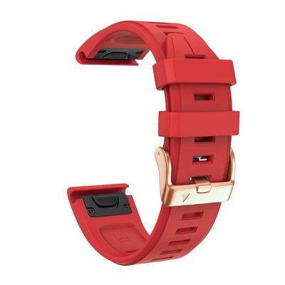 AXTI 20MM Silicone Quick Release Watchband Strap For Garmin Fenix 7S 6S Pro Watch Easyfit Wrist Band Strap For Fenix 5S 5S Plus Watch (Color : Red, Size : Fenix 6S 6S Pro)
