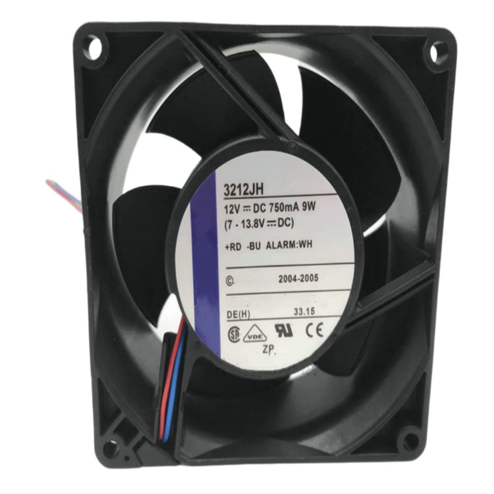 12V 3212JH 750mA 9W 92X38MM Cooling Fan 2-Wire