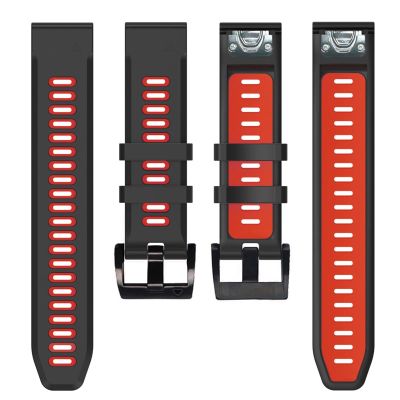 AXTI 22mm 26mm Smart Watch Band For Garmin Fenix 6 6X Pro 5X 5 Plus Quick Release Strap For Garmin D2/D2 Delta PX Silicone Bracelet (Color : C, Size : 26mm Fenix 6X 6XPro)