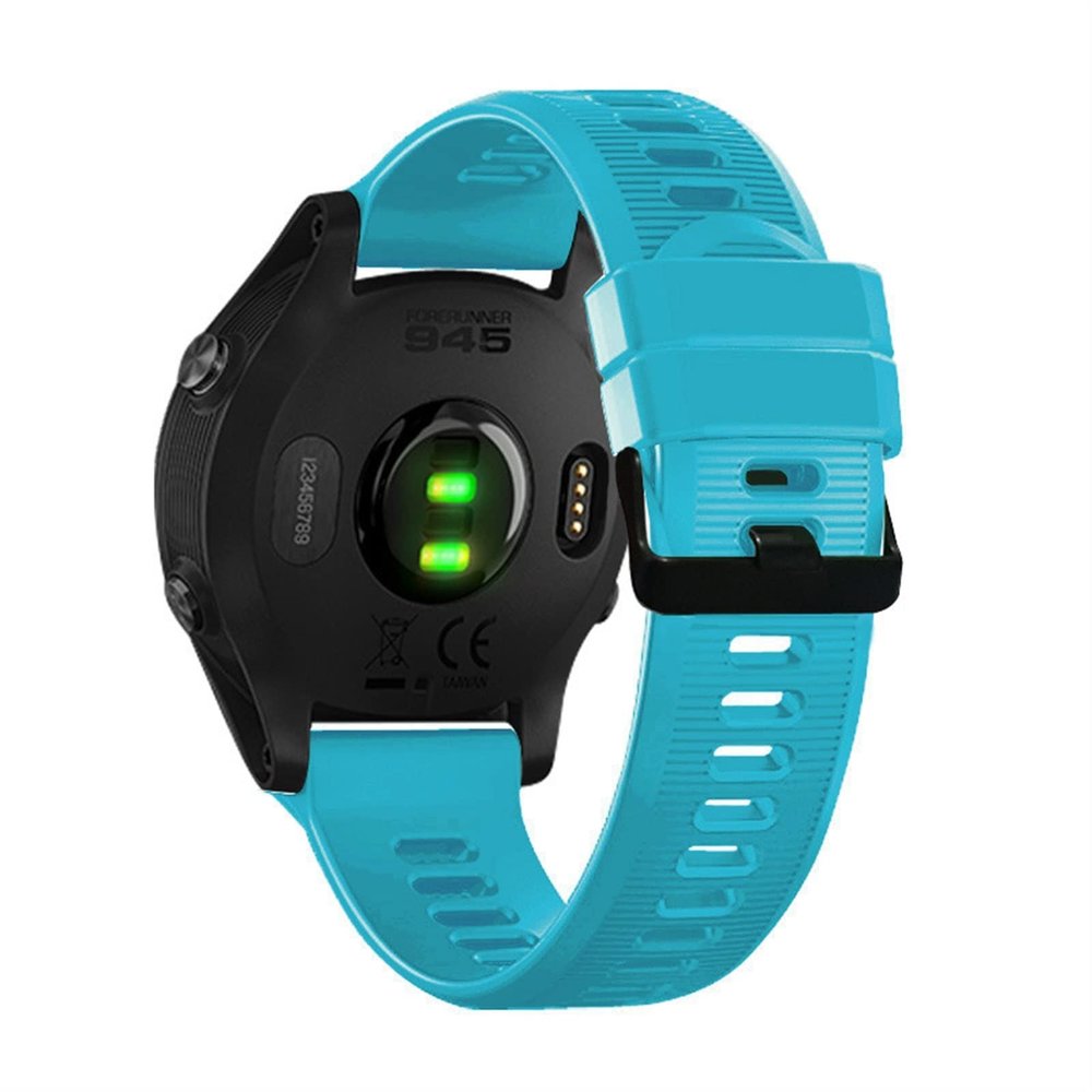 BUDAY 22mm Silicone Watchband For Garmin Forerunner 945 935 Watch Easy Fit Wrist Band Strap (Color : Sky Blue)
