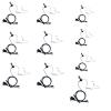 Sarcia 10 Pack Walkie Talkie Earpiece Headset for Baofeng UV-5R UV-82 BF-888S BF-F8HP Kenwood TK-2107 TK-2108 K1 Retc RT15 RT21 RT22 RT68 H777S Two Way Radio with PTT MIC Covert Acoustic Tube view 1
