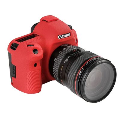 Moitekit Camera Case Skin for Canon 5D MARK IV 5D4 5DIV Soft Silicone Rubber Protective Body Housing Case Camera Protector Cover (Red)