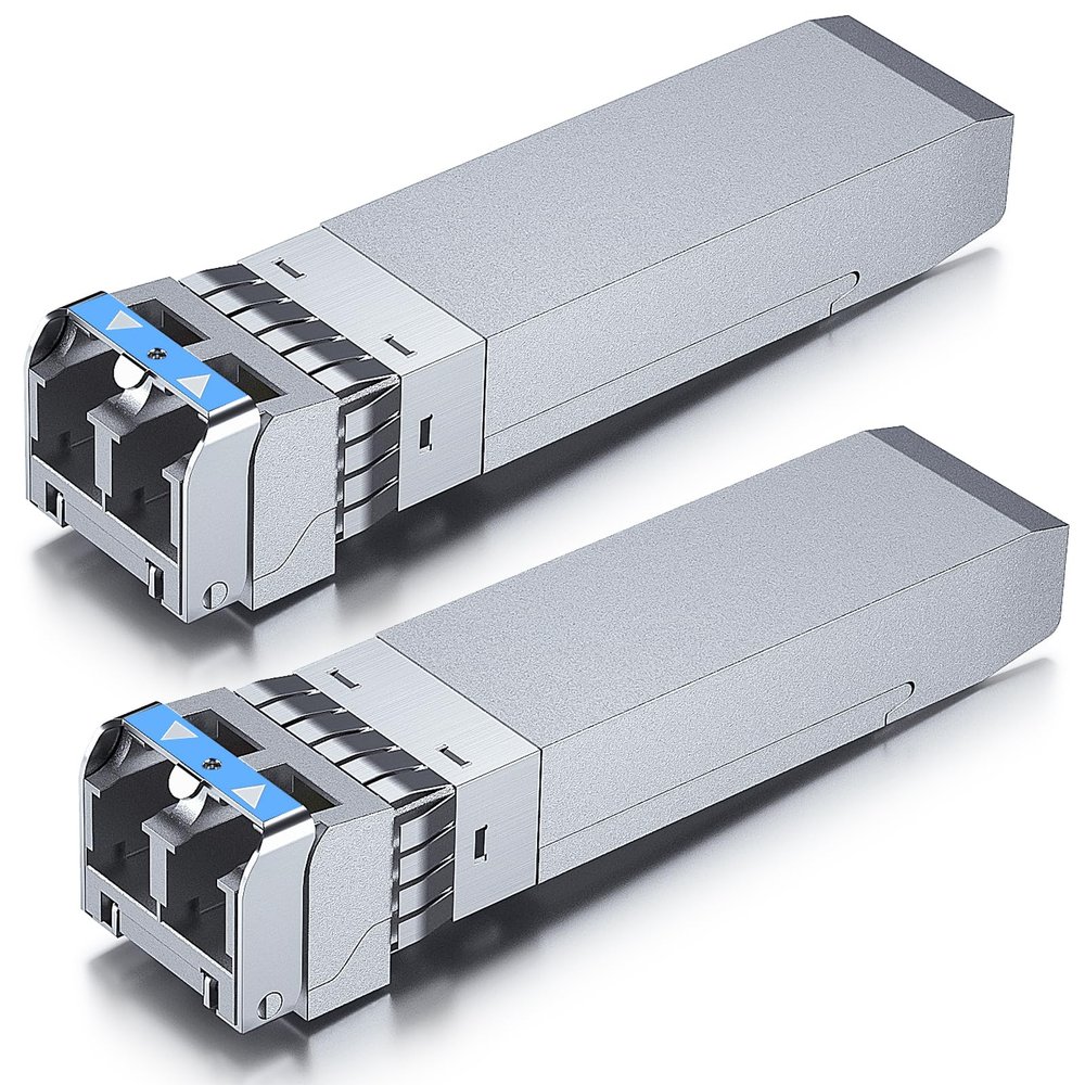 10GBase-LR SFP+ Transceiver, 10G 1310nm SMF Module for Cisco SFP-10G-LR, Meraki MA-SFP-10GB-LR, Ubiquiti UniFi UF-SM-10G, Mikrotik, Fortinet, Netgear and More, up to 10km, Pack of 2