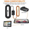 Acouto Dash Cam Hardwire Kit, 12V28V to 5V Car Dash Camera Power Cord USB Adapter Overheating for Mirror Cam Navigator Detector () view 2