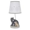 Lambs & Ivy Woodland Forest Gray Bears Nursery Lamp with Shade & Bulb view 1