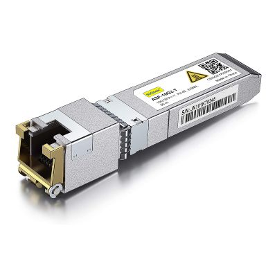 10Gtek 1.25/2.5/5/10G-T SFP+ to RJ45 CAT.6a Copper Module, Auto-Negotiation SFP+ to Ethernet Transceiver for Arista SFP-10GE-T, TP-Link TL-SM5310-T and More, up to 30-Meter
