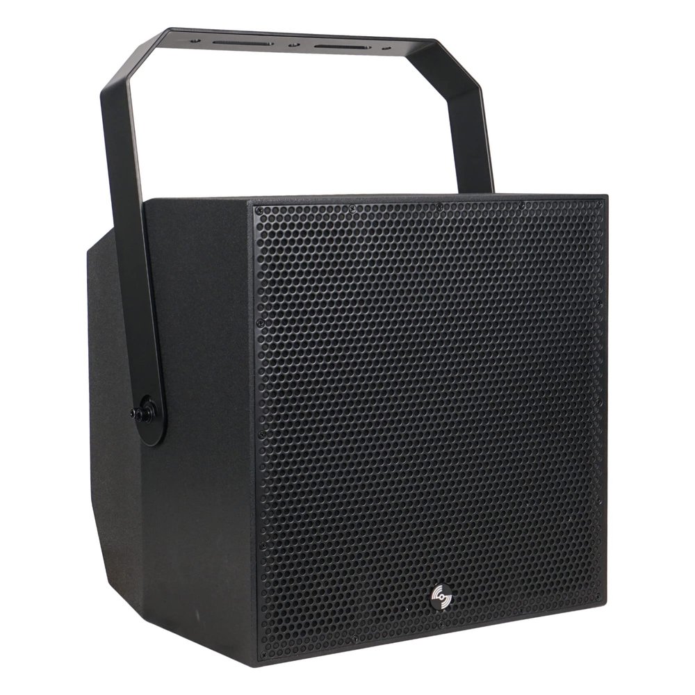 Sound Town 2-Way 12" Coaxial IP55 Weatherproof Outdoor Loudspeaker w/U-Bracket, Surface-Mount Installation, 8, Black (TITAN-12B)