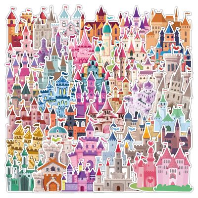 40Pcs Castle Stickers for Kids Water Bottle Laptop Fairy Prince Princess Party Decoration Art Sticker Motorcycle Luggage Guitar Decal Skateboard Waterproof Vinyl Fairy Stickers for Teens Adults Castle