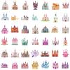 40Pcs Castle Stickers for Kids Water Bottle Laptop Fairy Prince Princess Party Decoration Art Sticker Motorcycle Luggage Guitar Decal Skateboard Waterproof Vinyl Fairy Stickers for Teens Adults Castle view 4