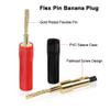 MEIRIYFA Flex Pin Banana Plugs Connector, Braided 2MM Banana Plug Wiring Plug Pin Gold-Plated Audio for Amplifier Speaker Wires Sound Systems4 PCS view 2