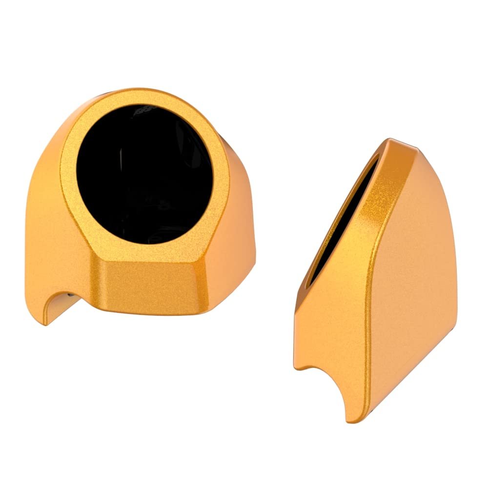 Advanblack Chrome Yellow Pearl Tour Trunk Pack Speaker Pods 6.5" Rear Audio Housing Color Matched Fit Harley King Tour Trunk Pack