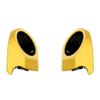 Advanblack Chrome Yellow Tour Trunk Pack Speaker Pods 6.5" Rear Audio Housing Color Matched Fit Harley King Tour Trunk Pack view 1