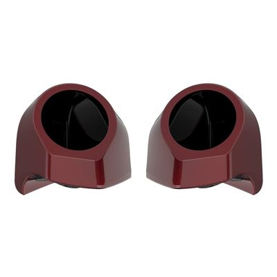 Advanblack Mysterious Red Sunglo Tour Trunk Pack Speaker Pods 6.5" Rear Audio Housing Color Matched Fit Harley King Tour Trunk Pack