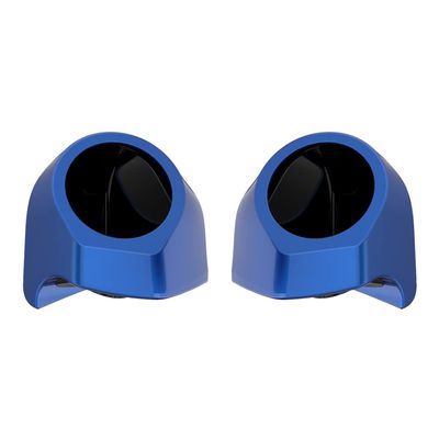Advanblack Superior Blue Tour Trunk Pack Speaker Pods 6.5" Rear Audio Housing Color Matched Fit Harley King Tour Trunk Pack