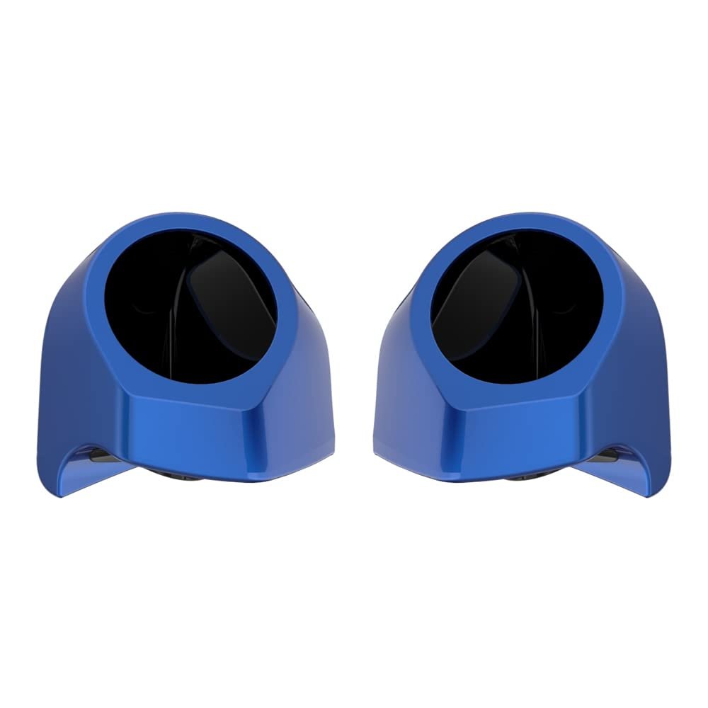 Advanblack Superior Blue Tour Trunk Pack Speaker Pods 6.5" Rear Audio Housing Color Matched Fit Harley King Tour Trunk Pack