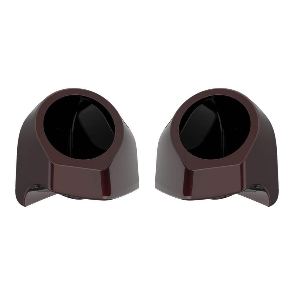 Advanblack Midnight Crimson Tour Trunk Pack Speaker Pods 6.5" Rear Audio Housing Color Matched Fit Harley King Tour Trunk Pack