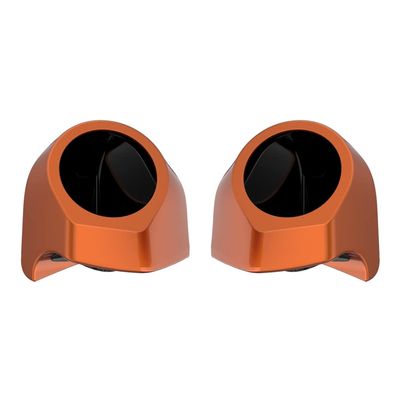 Advanblack US Stock Scorched Orange Tour Trunk Pack Speaker Pods 6.5" Rear Audio Housing Color Matched Fit Harley King Tour Trunk Pack