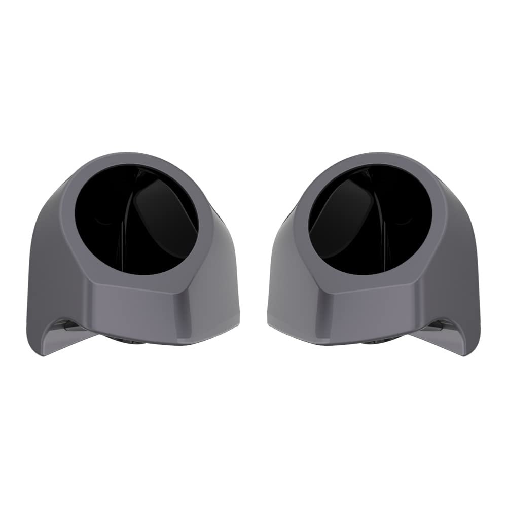 Advanblack Smoke Gray Tour Trunk Pack Speaker Pods 6.5" Rear Audio Housing Color Matched Fit Harley King Tour Trunk Pack