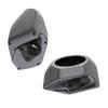 Advanblack Smoke Gray Tour Trunk Pack Speaker Pods 6.5" Rear Audio Housing Color Matched Fit Harley King Tour Trunk Pack view 2