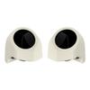 Advanblack Birch White Tour Trunk Pack Speaker Pods 6.5" Rear Audio Housing Color Matched Fit Harley King Tour Trunk Pack view 1