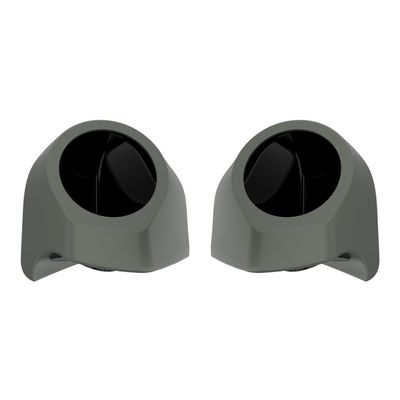 Advanblack Deadwood Green Denim Tour Trunk Pack Speaker Pods 6.5" Rear Audio Housing Color Matched Fit Harley King Tour Trunk Pack