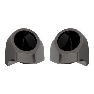Advanblack Silver Flux Tour Trunk Pack Speaker Pods 6.5" Rear Audio Housing Color Matched Fit Harley King Tour Trunk Pack