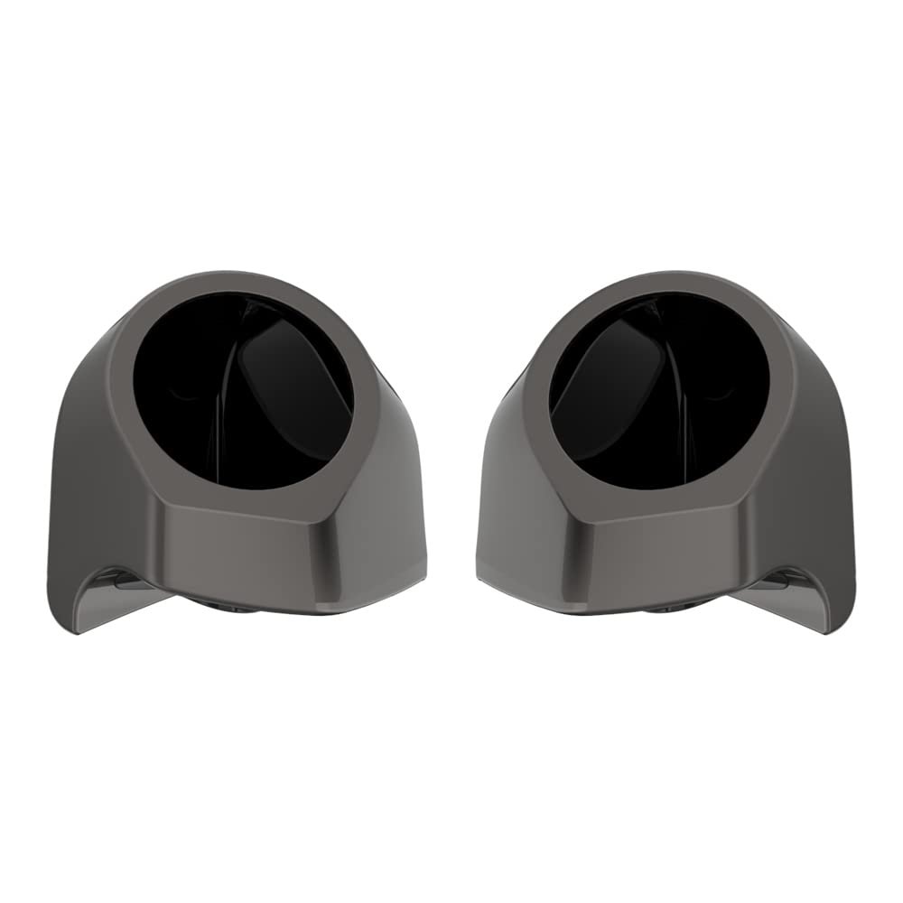 Advanblack Silver Flux Tour Trunk Pack Speaker Pods 6.5" Rear Audio Housing Color Matched Fit Harley King Tour Trunk Pack
