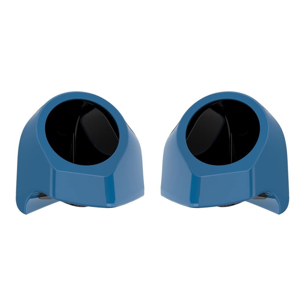 Advanblack Billiard Teal Tour Trunk Pack Speaker Pods 6.5" Rear Audio Housing Color Matched Fit Harley King Tour Trunk Pack