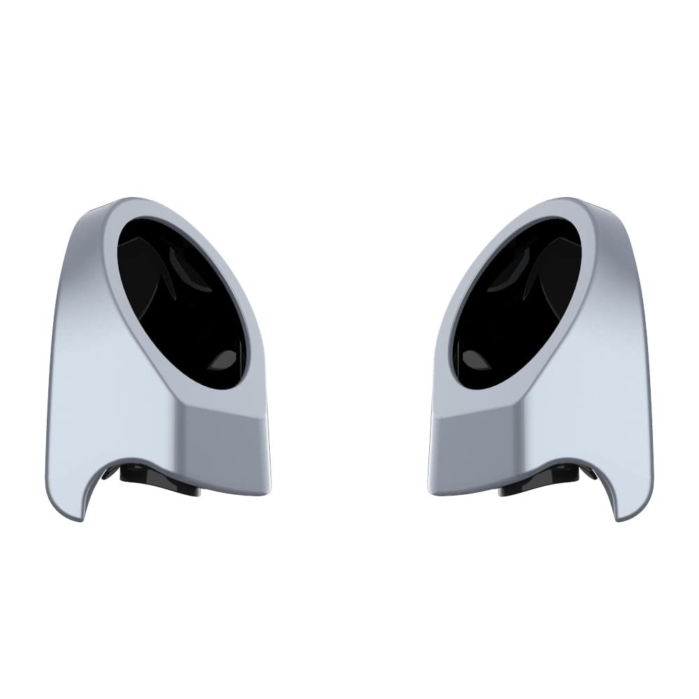 Advanblack Brilliant Silver Tour Trunk Pack Speaker Pods 6.5" Rear Audio Housing Color Matched Fit Harley King Tour Trunk Pack