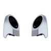 Advanblack Brilliant Silver Tour Trunk Pack Speaker Pods 6.5" Rear Audio Housing Color Matched Fit Harley King Tour Trunk Pack view 1