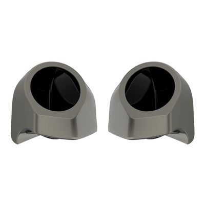 Advanblack Industrial Gray Tour Trunk Pack Speaker Pods 6.5" Rear Audio Housing Color Matched Fit Harley King Tour Trunk Pack