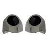 Advanblack Industrial Gray Tour Trunk Pack Speaker Pods 6.5" Rear Audio Housing Color Matched Fit Harley King Tour Trunk Pack view 1