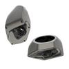 Advanblack Industrial Gray Tour Trunk Pack Speaker Pods 6.5" Rear Audio Housing Color Matched Fit Harley King Tour Trunk Pack view 2