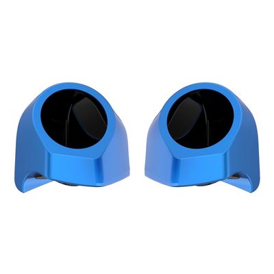 Advanblack Electric Blue Tour Trunk Pack Speaker Pods 6.5" Rear Audio Housing Color Matched Fit Harley King Tour Trunk Pack