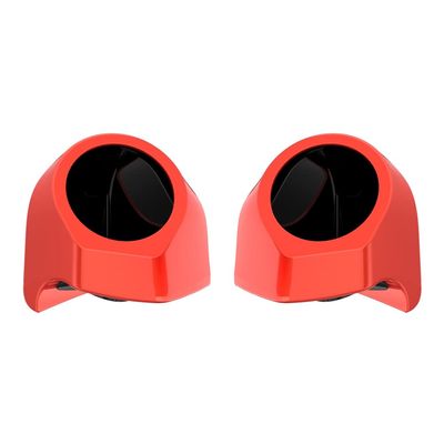 Advanblack Candy Orange Tour Trunk Pack Speaker Pods 6.5" Rear Audio Housing Color Matched Fit Harley King Tour Trunk Pack