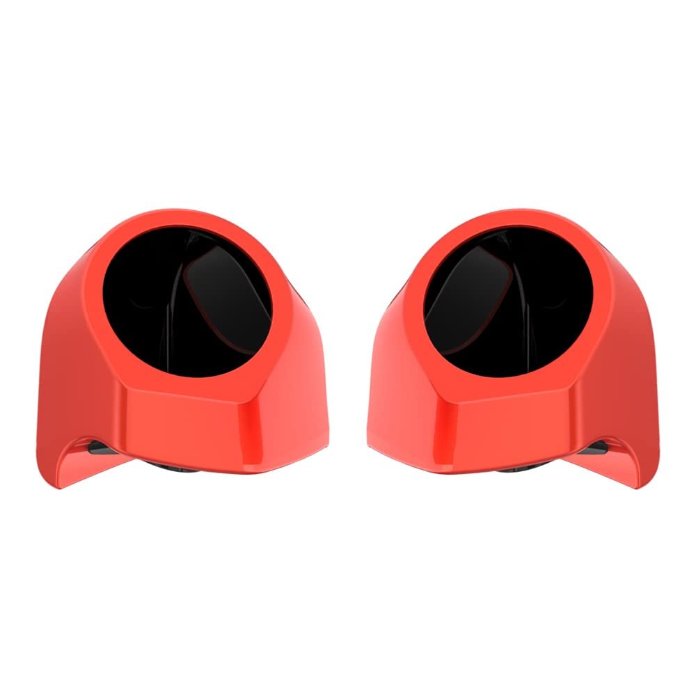 Advanblack Candy Orange Tour Trunk Pack Speaker Pods 6.5" Rear Audio Housing Color Matched Fit Harley King Tour Trunk Pack