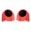 Advanblack Candy Orange Tour Trunk Pack Speaker Pods 6.5" Rear Audio Housing Color Matched Fit Harley King Tour Trunk Pack view 1