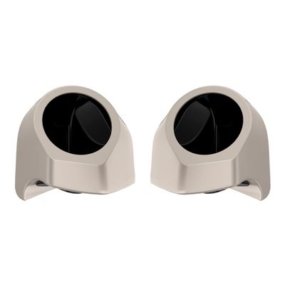 Advanblack Silver Fortune Tour Trunk Pack Speaker Pods 6.5" Rear Audio Housing Color Matched Fit Harley King Tour Trunk Pack