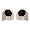 Advanblack Silver Fortune Tour Trunk Pack Speaker Pods 6.5" Rear Audio Housing Color Matched Fit Harley King Tour Trunk Pack view 1